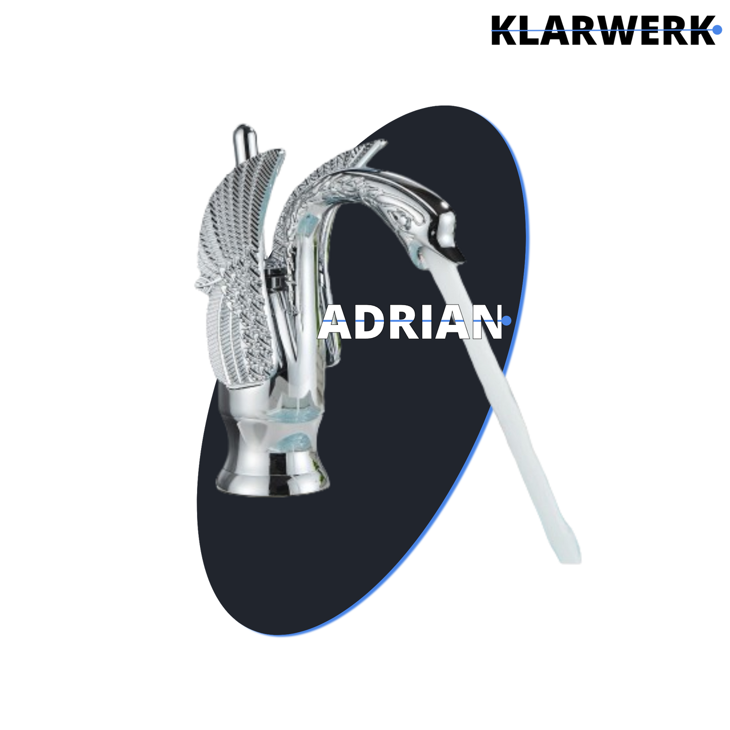 Badarmatur Schwan "Adrian" - Chrom/Silber