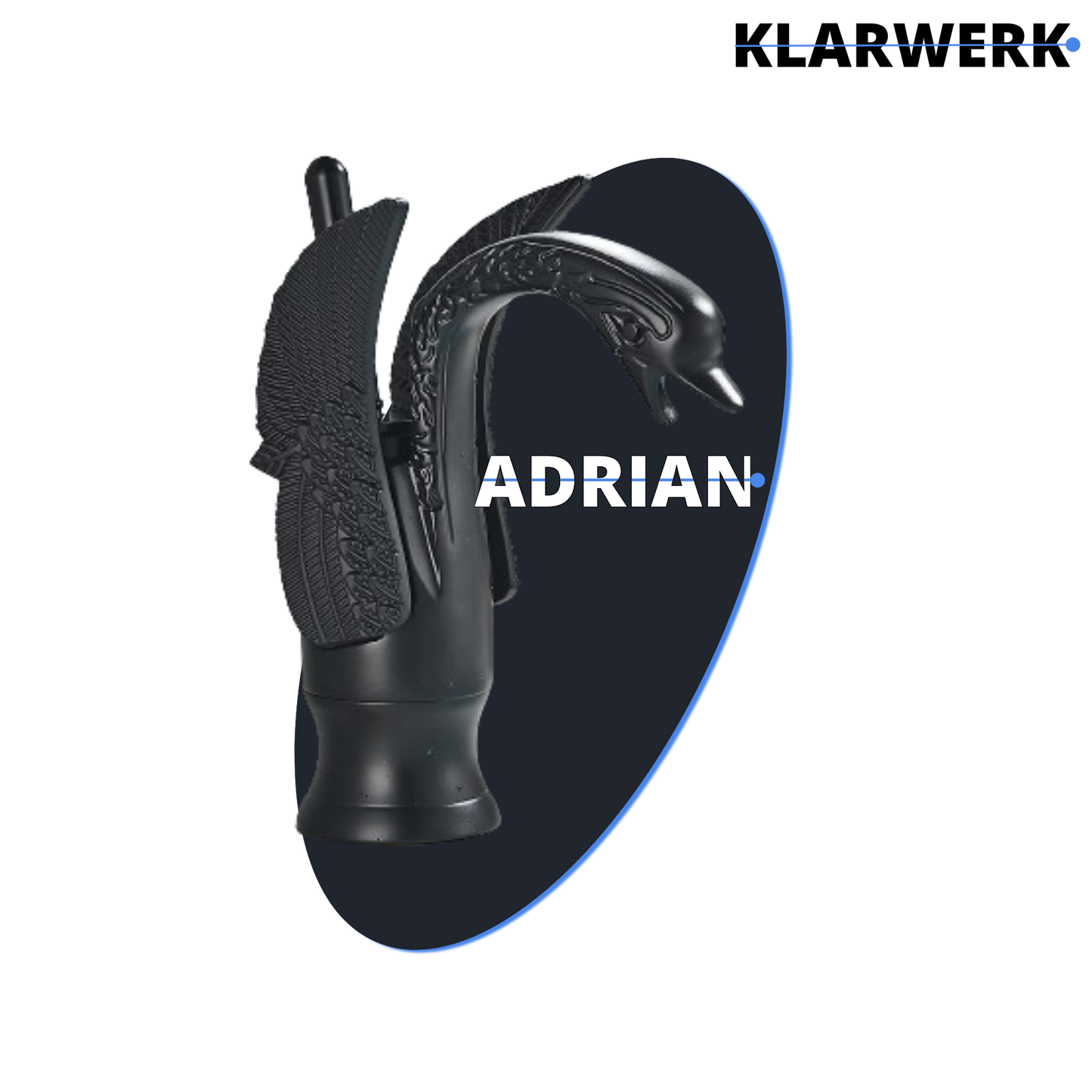Badarmatur Schwan "Adrian" - Schwarz