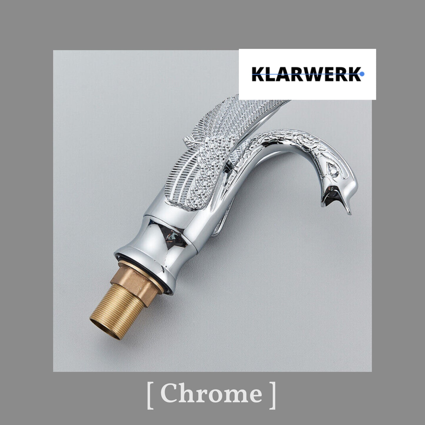 Badarmatur Schwan "Adrian" - Chrom/Silber