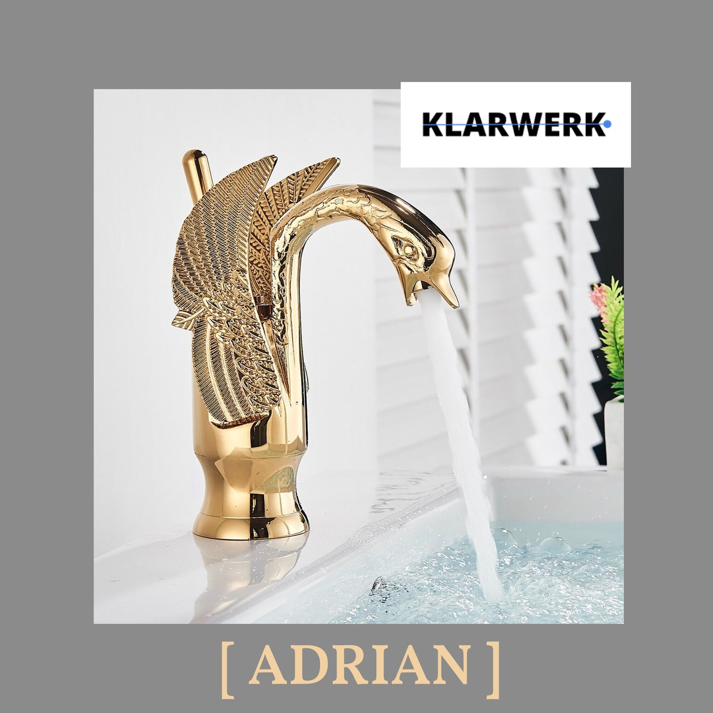 Badarmatur Schwan "Adrian" - Gold