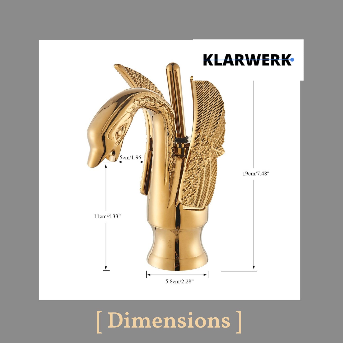 Badarmatur Schwan "Adrian" - Gold
