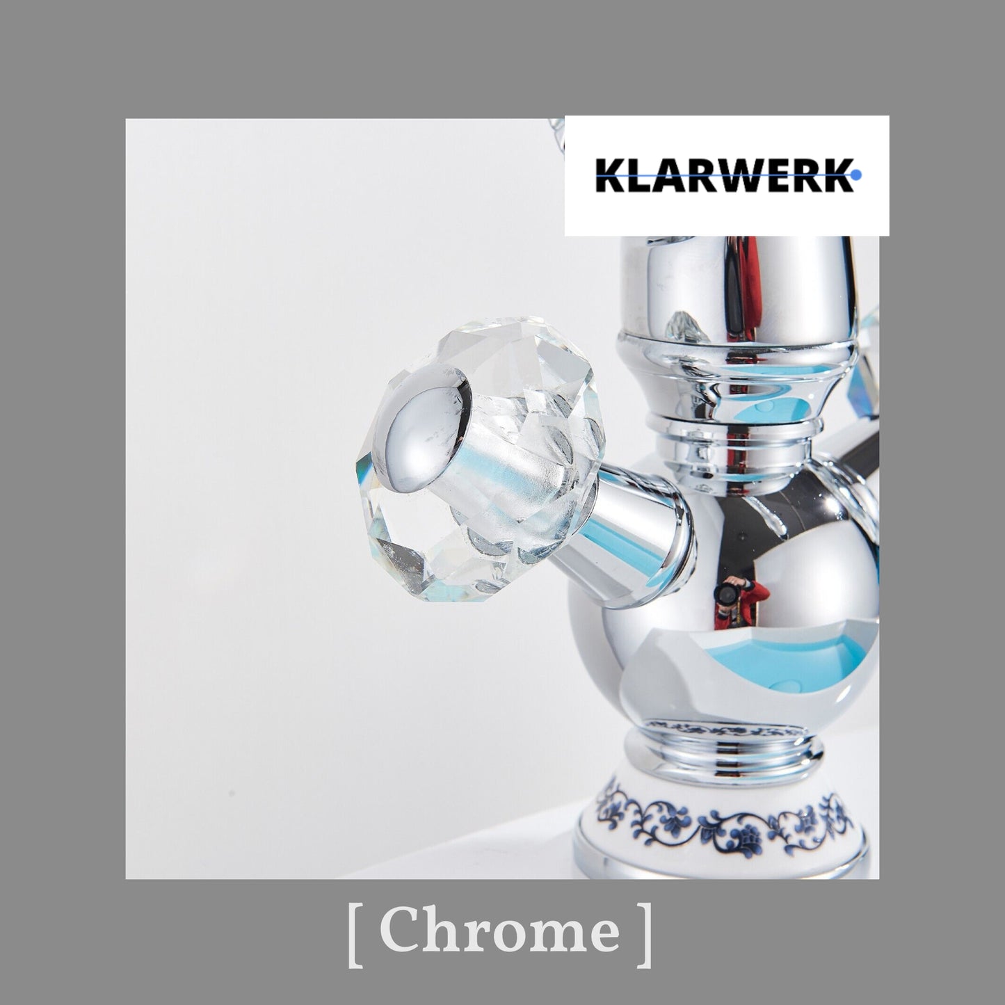 Große Badarmatur Schwan "Adrian" - Chrom (glänzend)