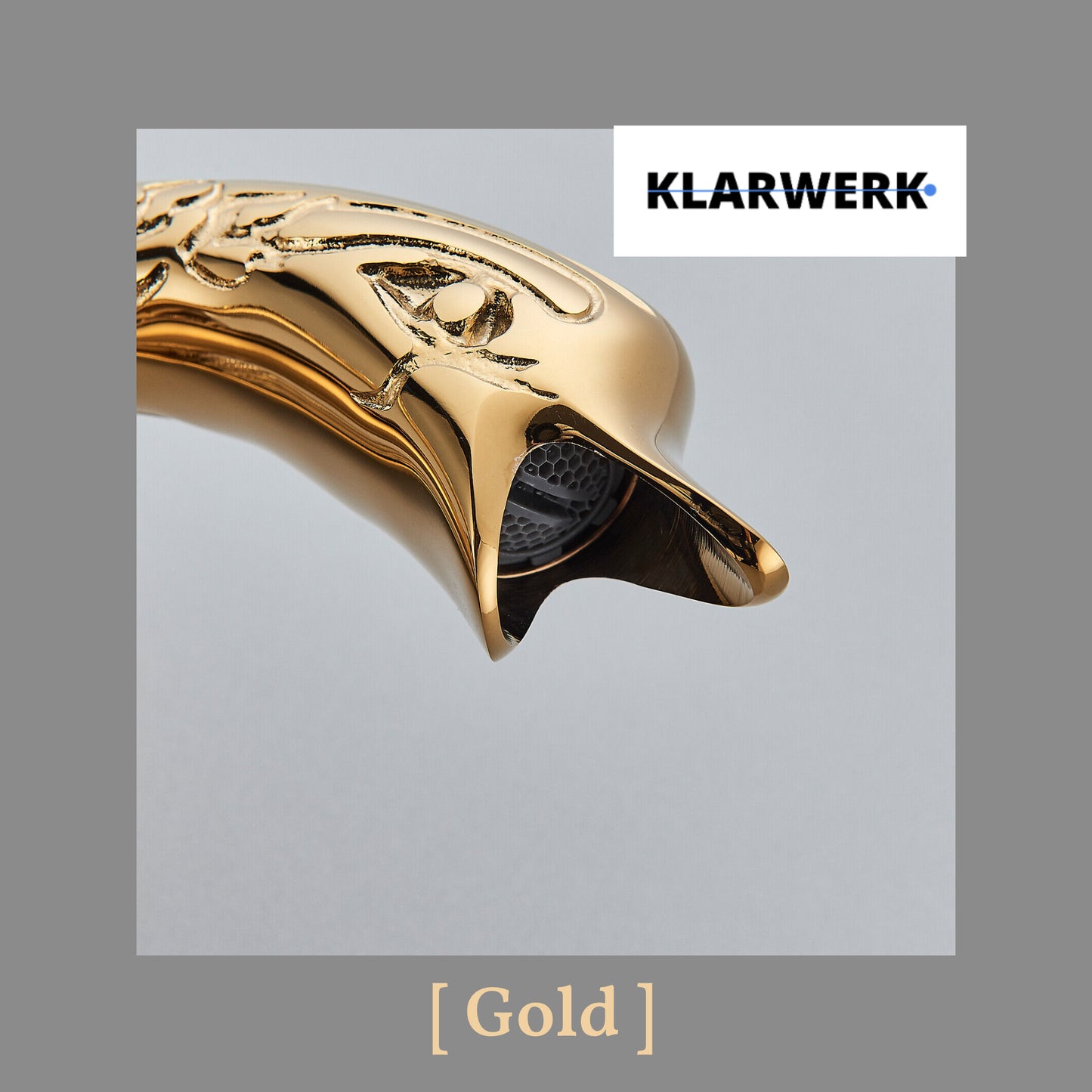 Hohe Badarmatur Schwan "Adrian" - Gold