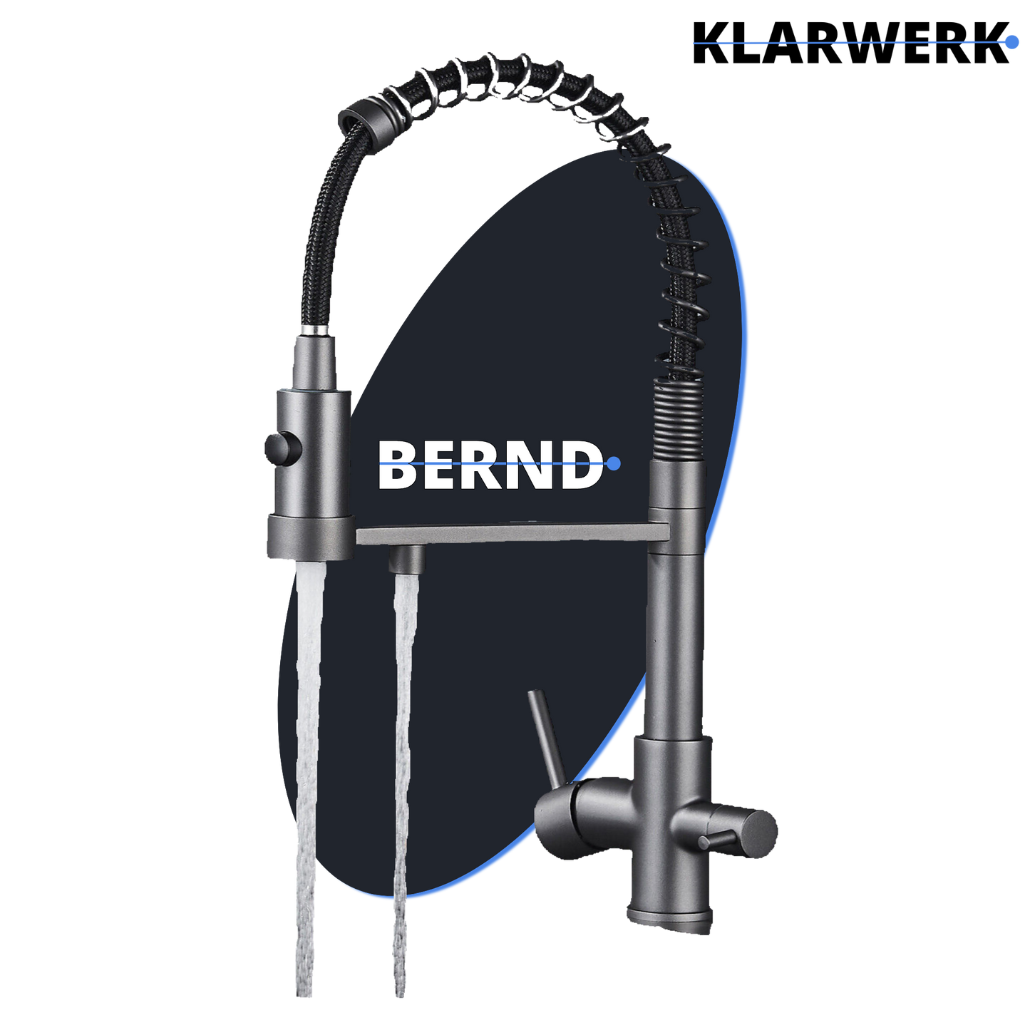 3-Wege-Armatur Trinkwasser "Bernd" - Titangrau