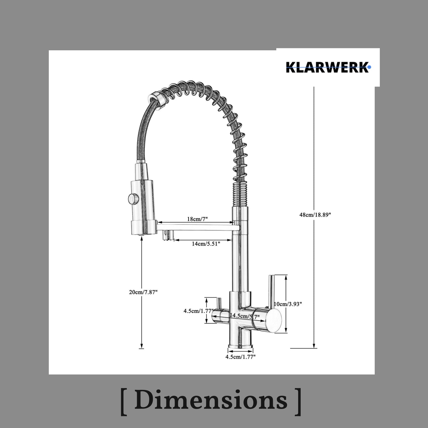 3-Wege-Armatur Trinkwasser "Bernd" - Schwarz matt