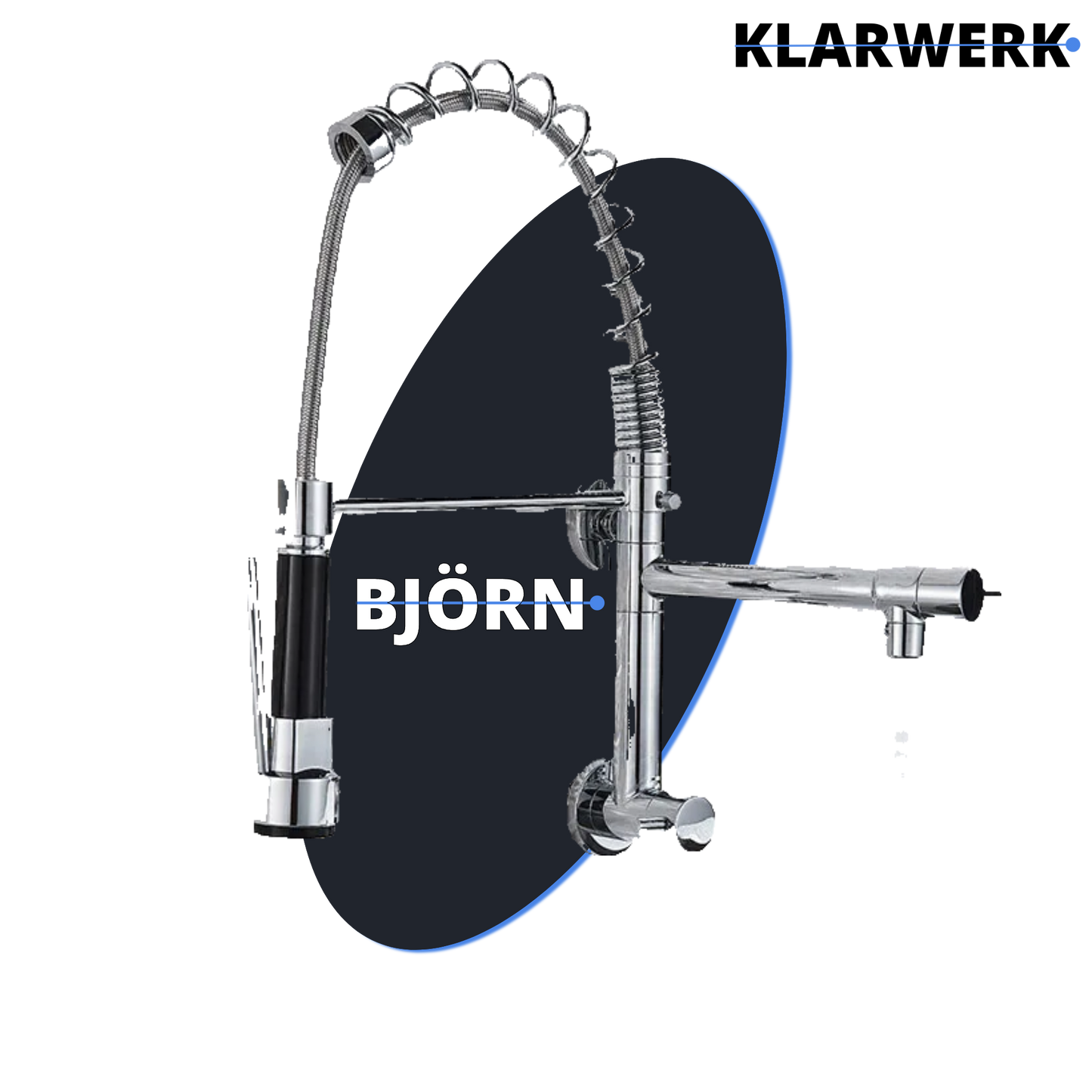 Gastronomie Wandarmatur (ohne Mischer, Einloch) "Björn" - (Chrom)