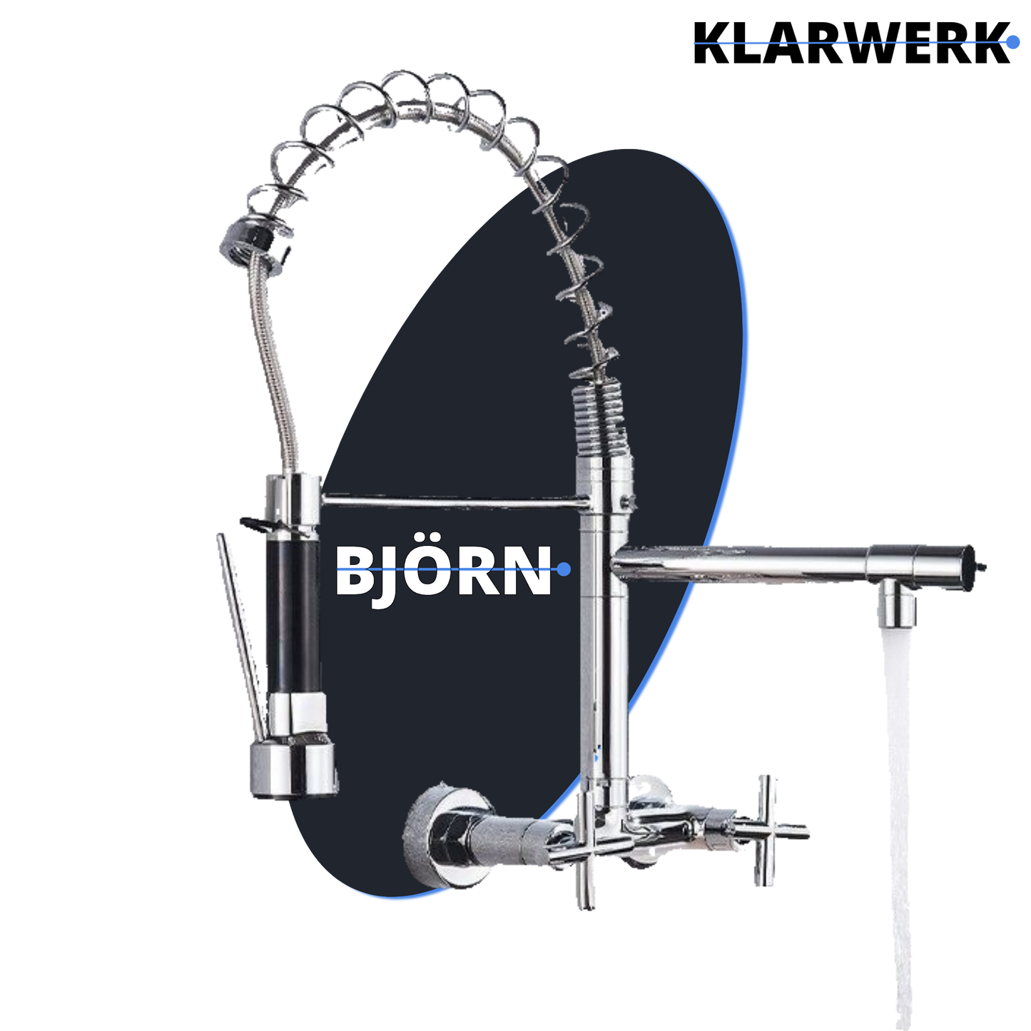 Gastronomie Wandarmatur "Björn" - Chrom glänzend