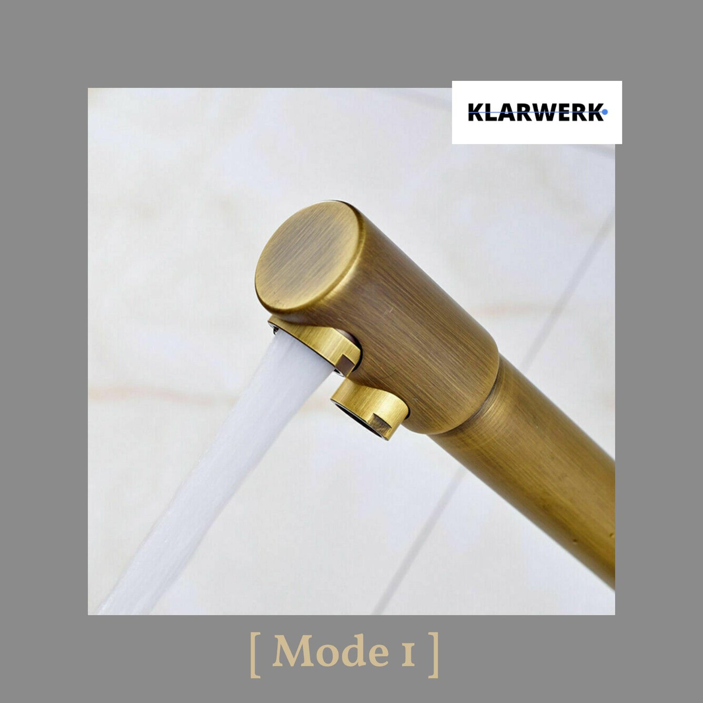 3 Wege Küchenarmatur "Felix" - Messing (gebürstet)