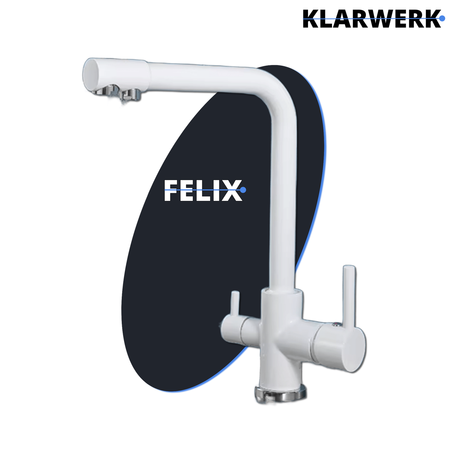 3 Wege Küchenarmatur "Felix" - Weiß (matt)