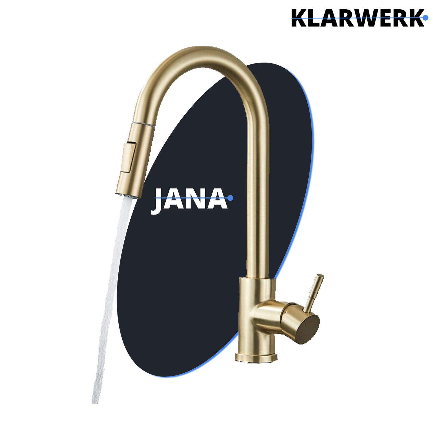 Ausziehbare Küchenarmatur "Jana" - Gold