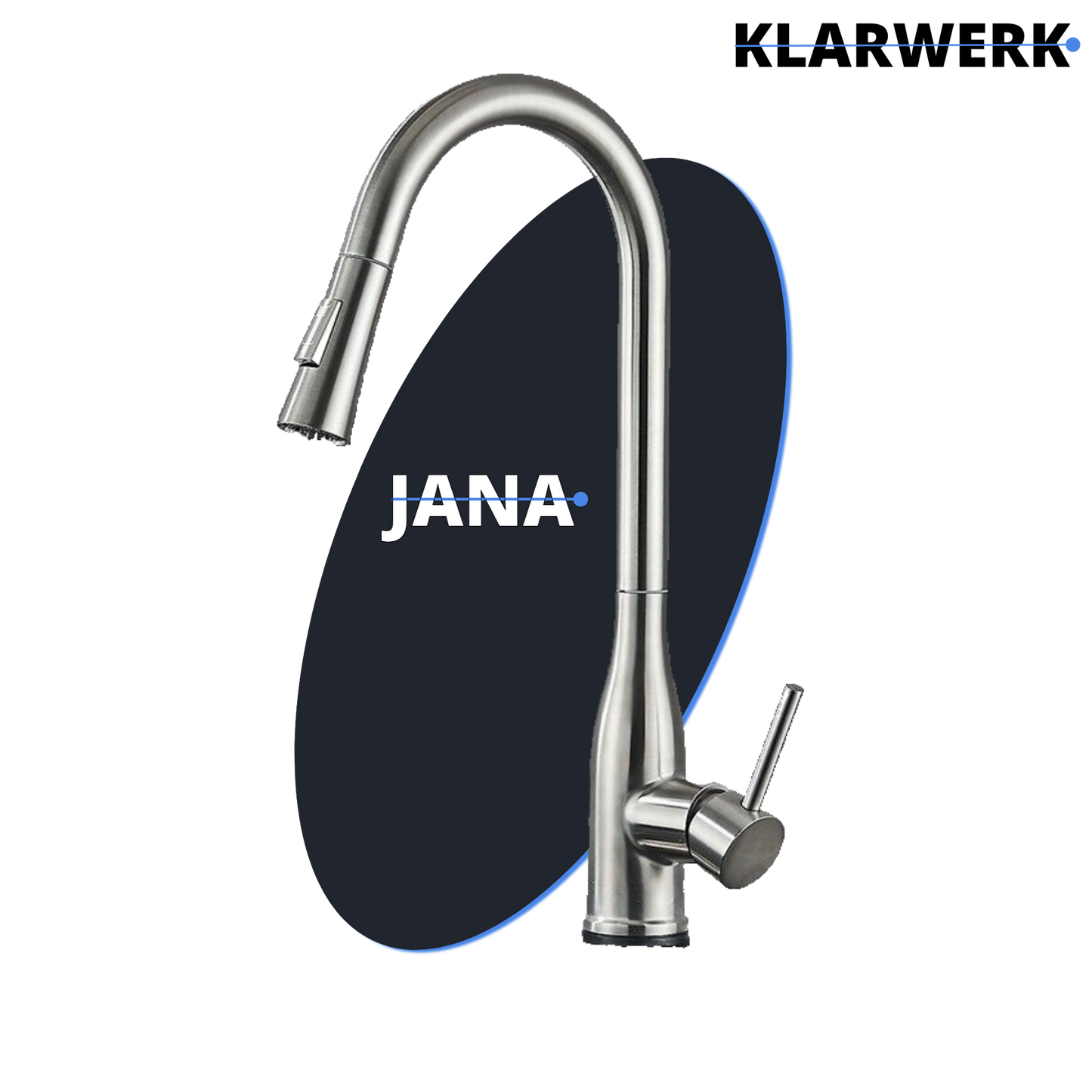 Ausziehbare Küchenarmatur "Jana" - Silber