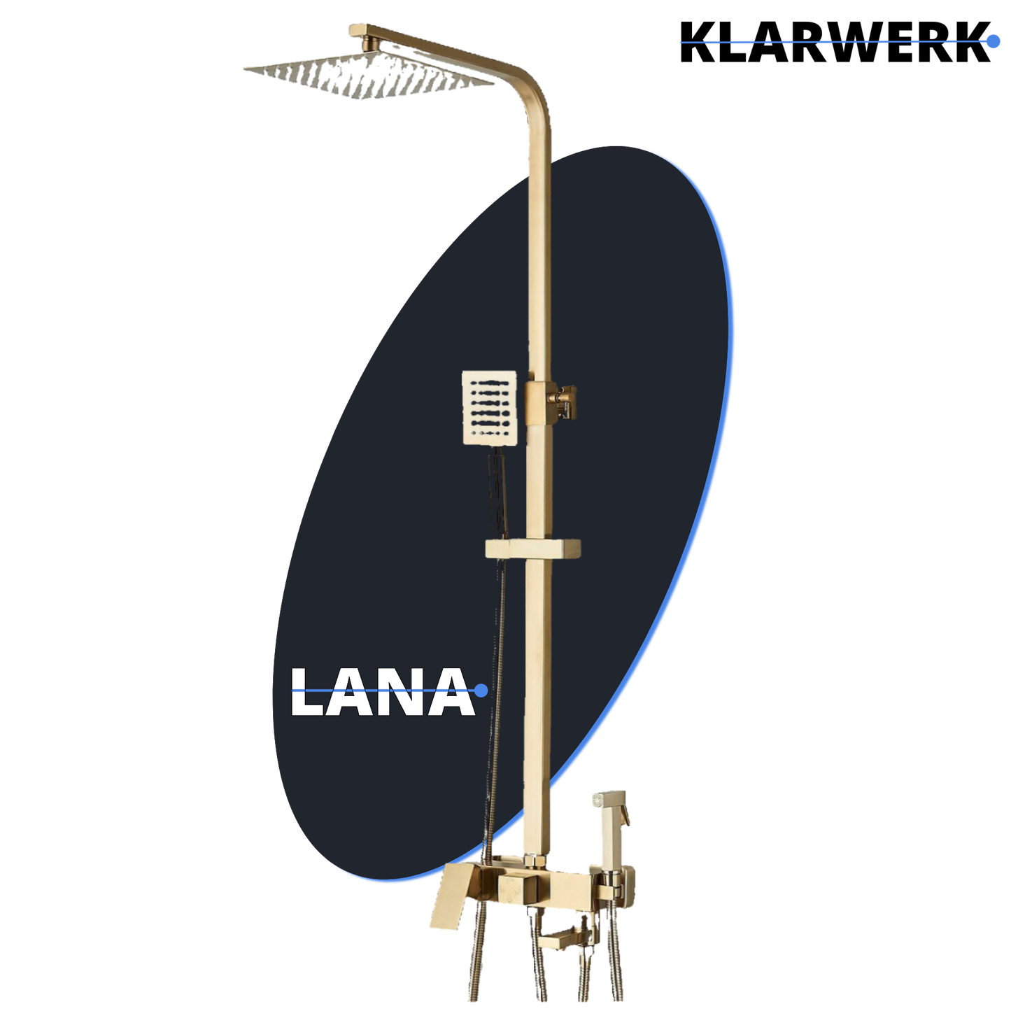 Regendusche Duscharmatur Set "Lana" - Gold