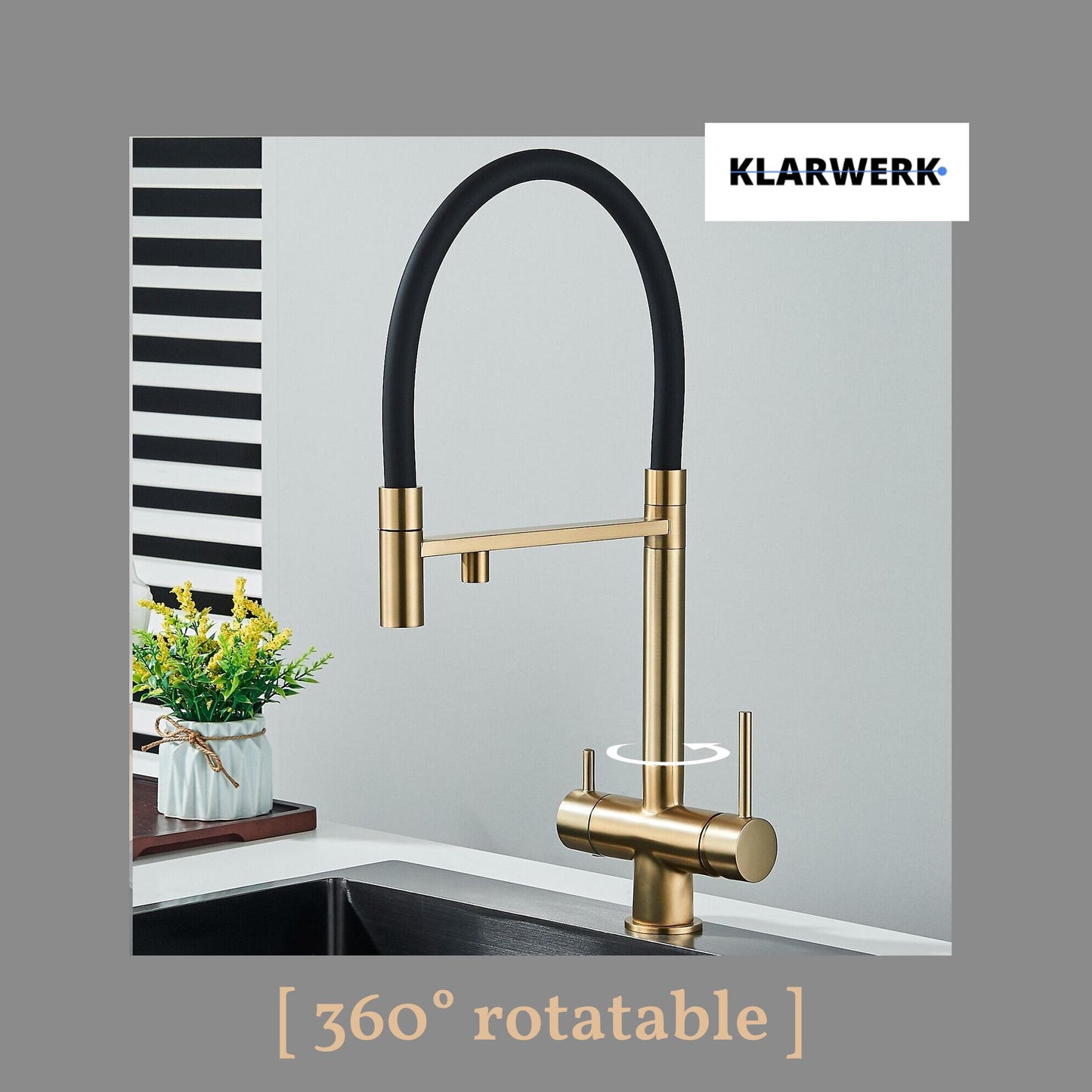 3-Wege-Armatur Trinkwasser "LANA" - Gold