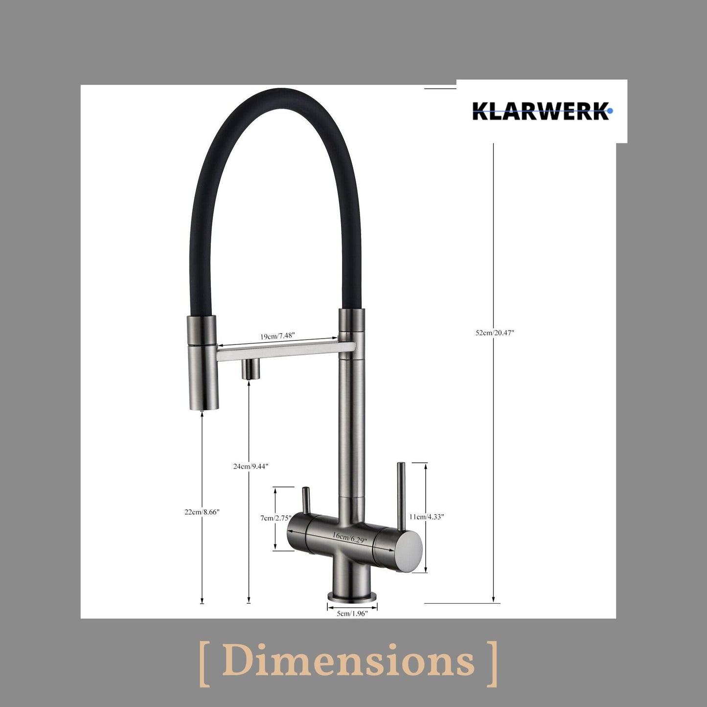 3-Wege-Armatur Trinkwasser "LANA" - Gold