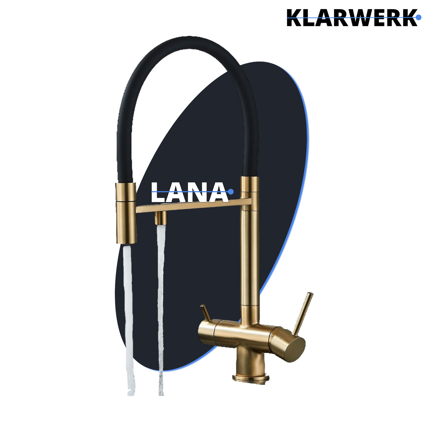 3-Wege-Armatur Trinkwasser "LANA" - Gold