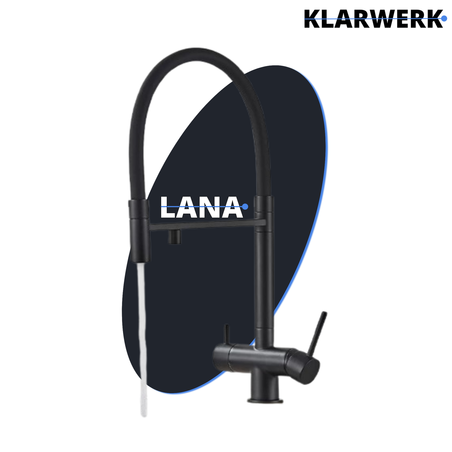 3-Wege-Armatur Trinkwasser "LANA" - Schwarz