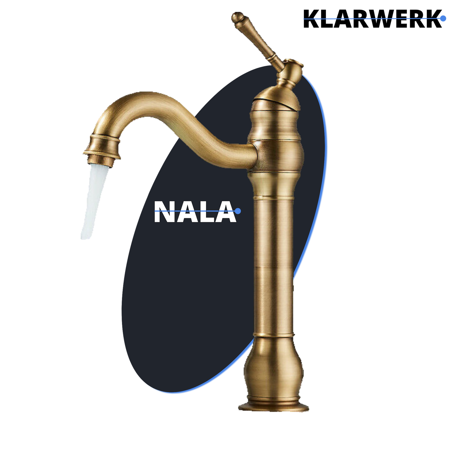 Hohe Retro-Badarmatur "Nala" - Gold
