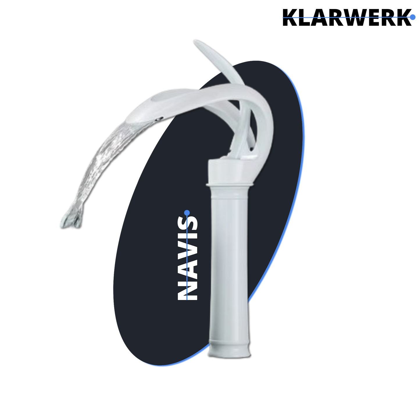 Hohe Badarmatur "Navis" - Weiß
