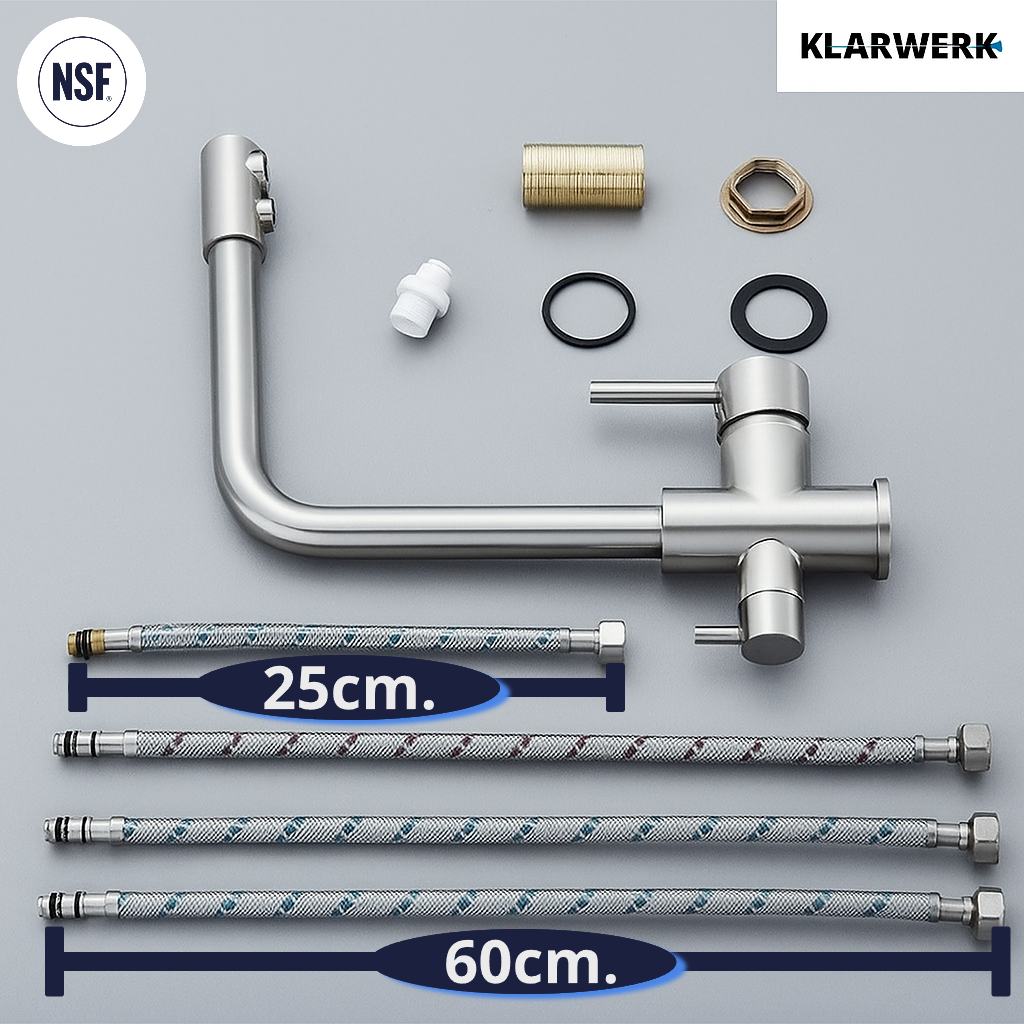 4 Wege Küchenarmatur "Felix" - Silber (gebürstet)