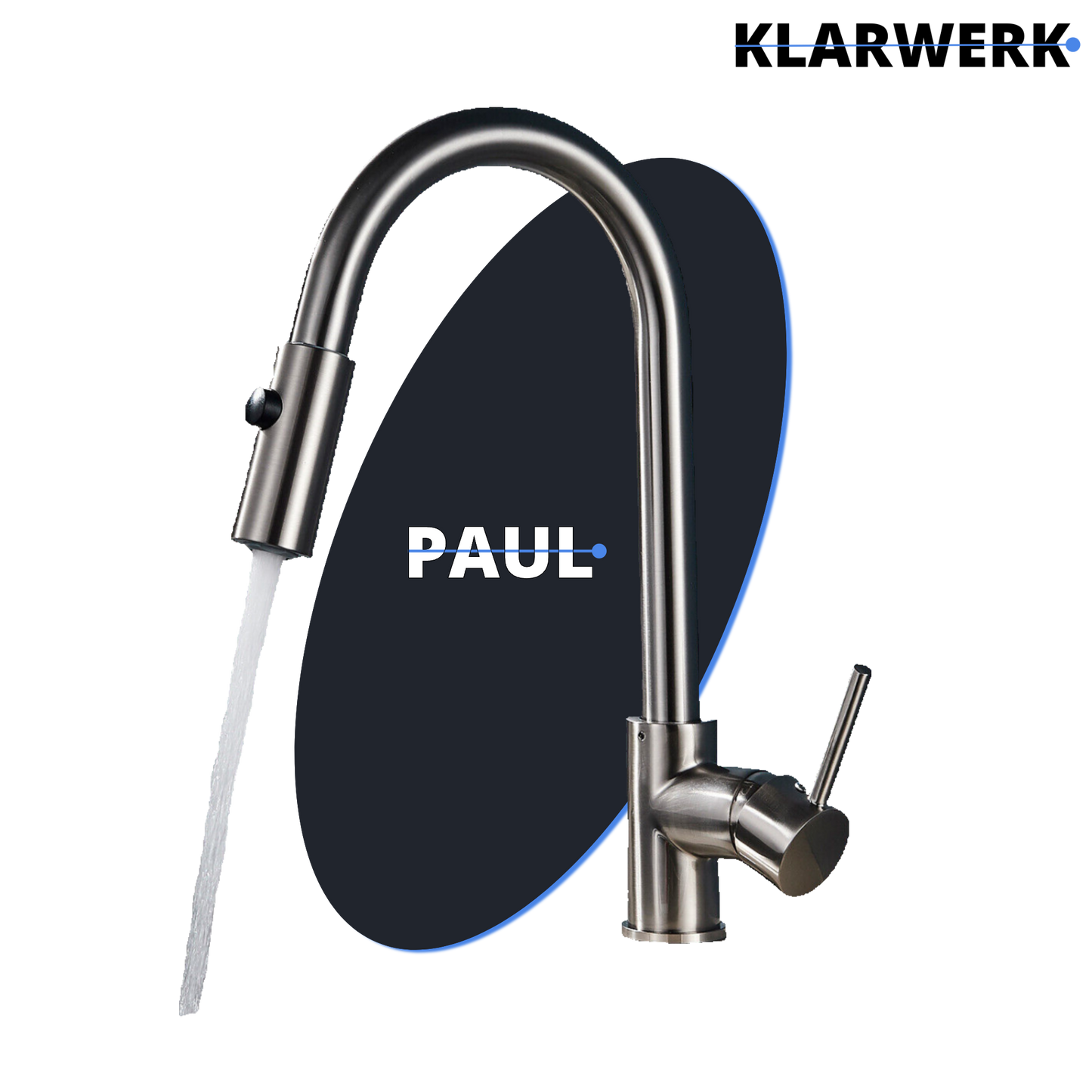 Niederdruck Küchenarmatur "Paul"- Silber