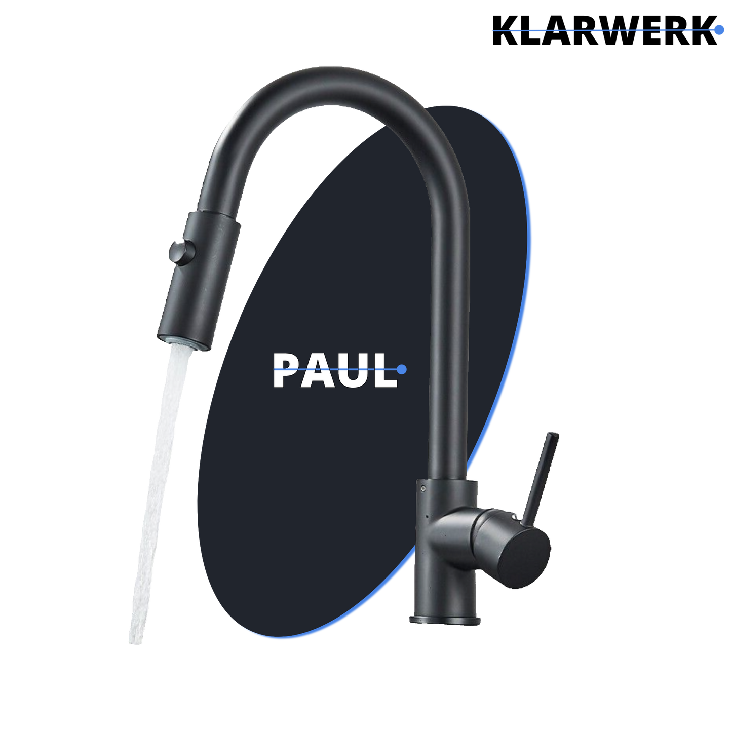 Niederdruck Küchenarmatur "PAUL" - Schwarz