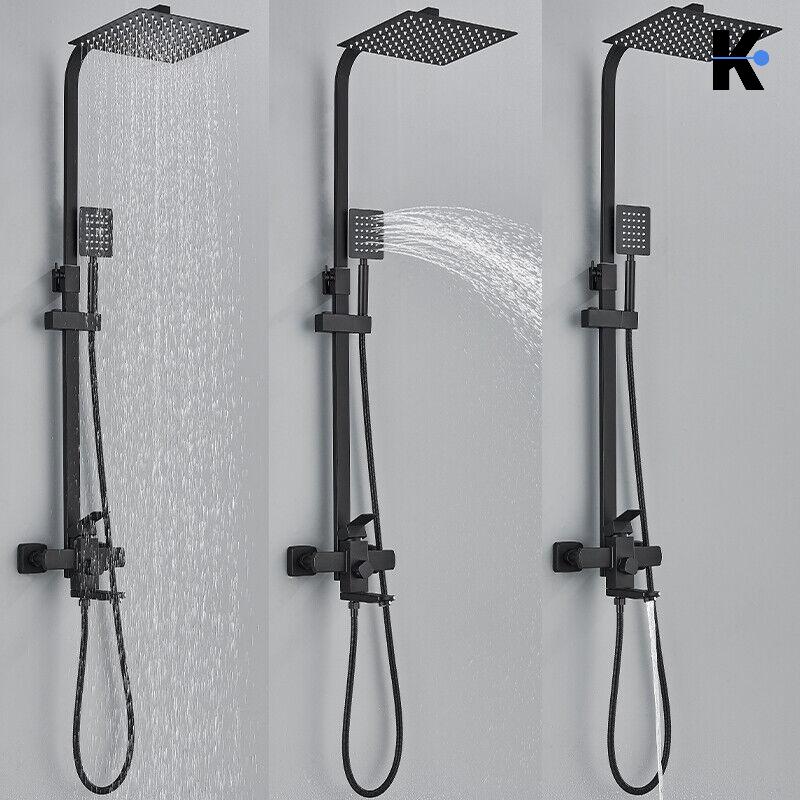 Regendusche Duscharmatur Set "Lana" - Schwarz