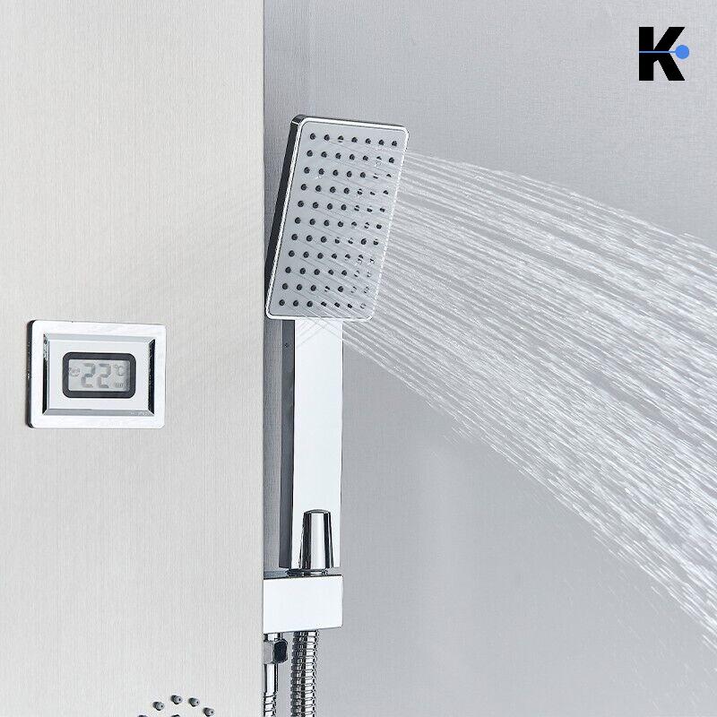 Duschpaneel Regendusche Set "BERND" - Silber (gebürstet)