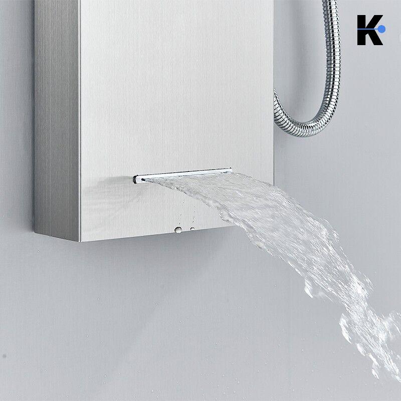 Duschpaneel Regendusche Set "BERND" - Silber (gebürstet)