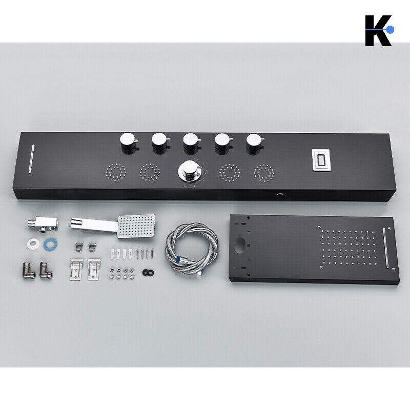 Duschpaneel Regendusche Set "BERND" - Silber (gebürstet)