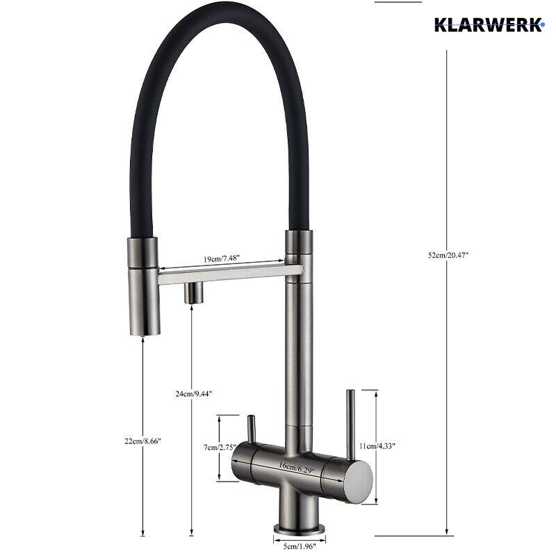 3-Wege-Armatur Trinkwasser "LANA" - Titangrau