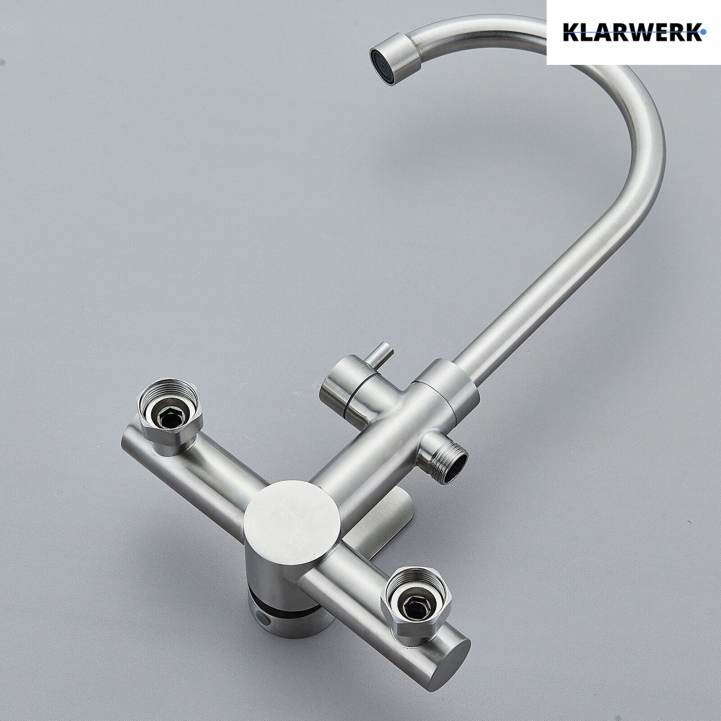 Wandarmatur mit Handbrause "Julie" - Silber (gebürstet)