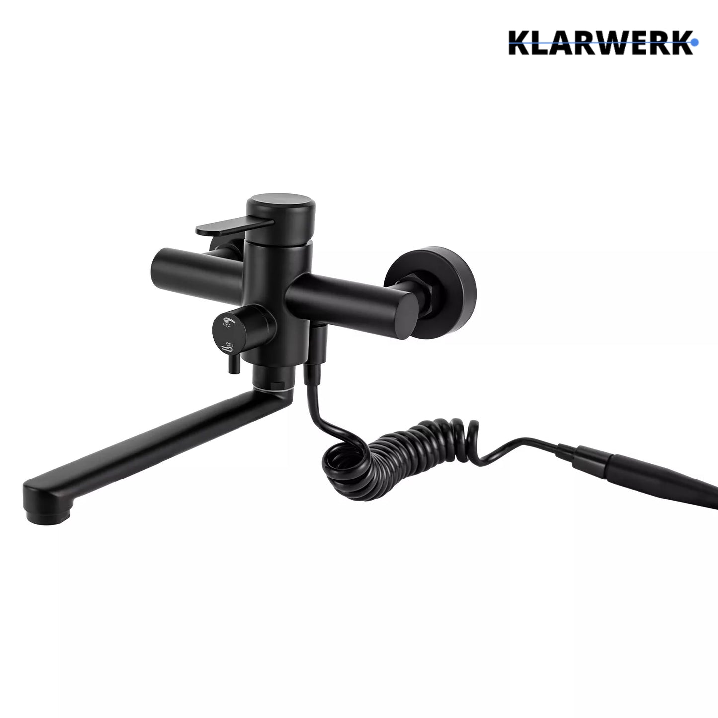Wandarmatur mit Handbrause "Max" - Schwarz (matt)