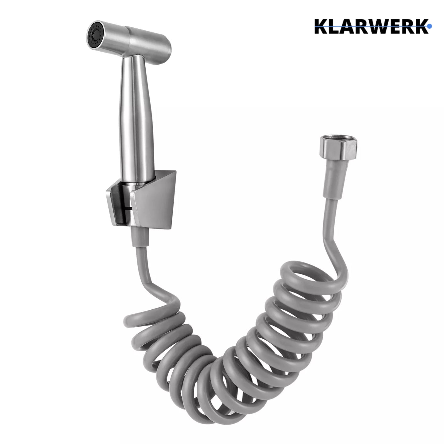 Wandarmatur mit Handbrause "Max" - Silber (gebürstet)