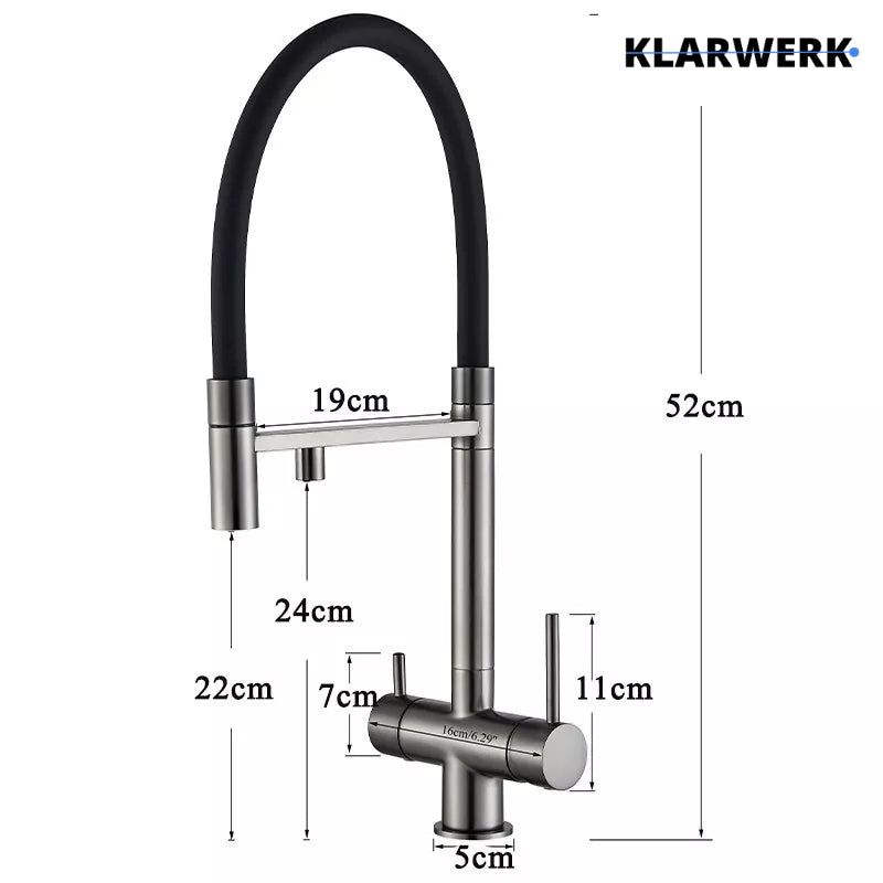 3-Wege-Armatur Trinkwasser "LANA" - Schwarz