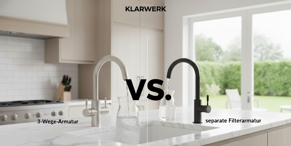 Vergleich: 3-Wege-Armatur vs. separate Filterarmatur. Was ist besser?