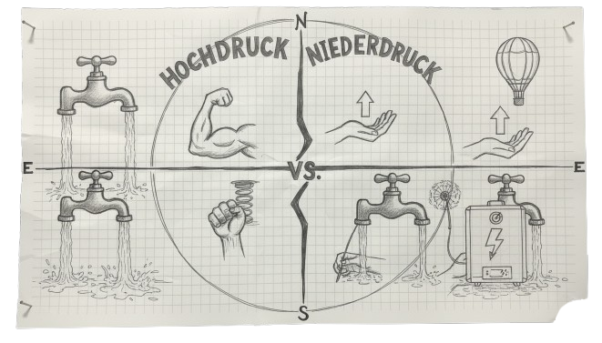 Hochdruck  oder Niederdruck Wasserhahn - welche Armatur für die Küche?