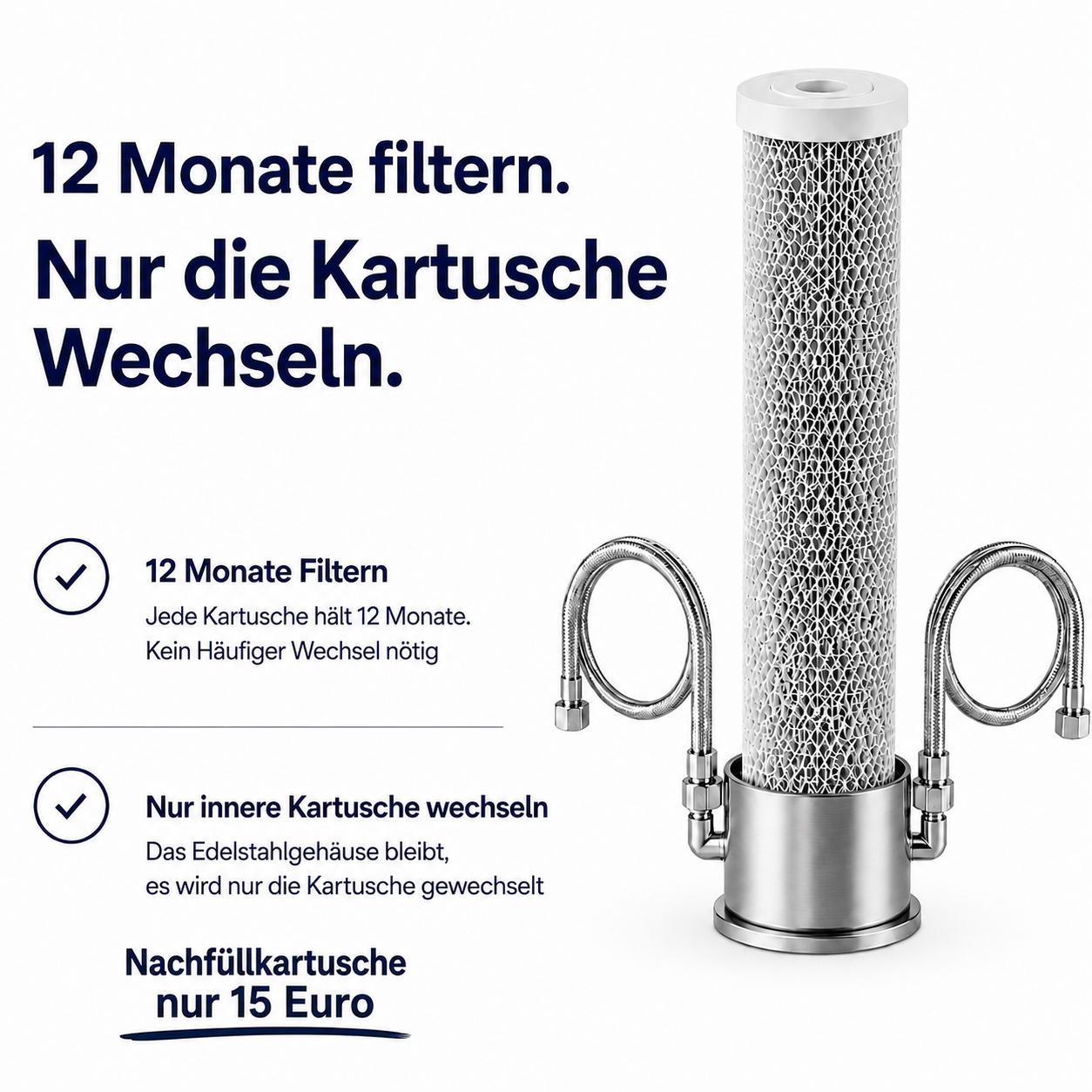 Edelstahl Wasserfilter Untertisch "ARIS"