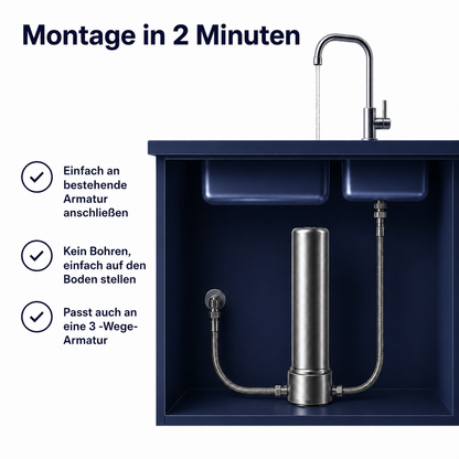 Edelstahl Wasserfilter Untertisch "ARIS"