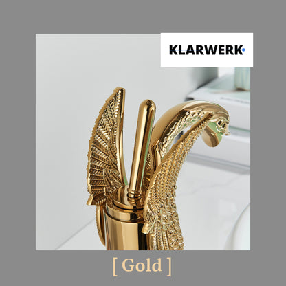 Hohe Badarmatur Schwan "Adrian" - Gold