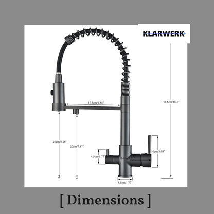 3-Wege-Armatur Trinkwasser "Bernd" - Titangrau