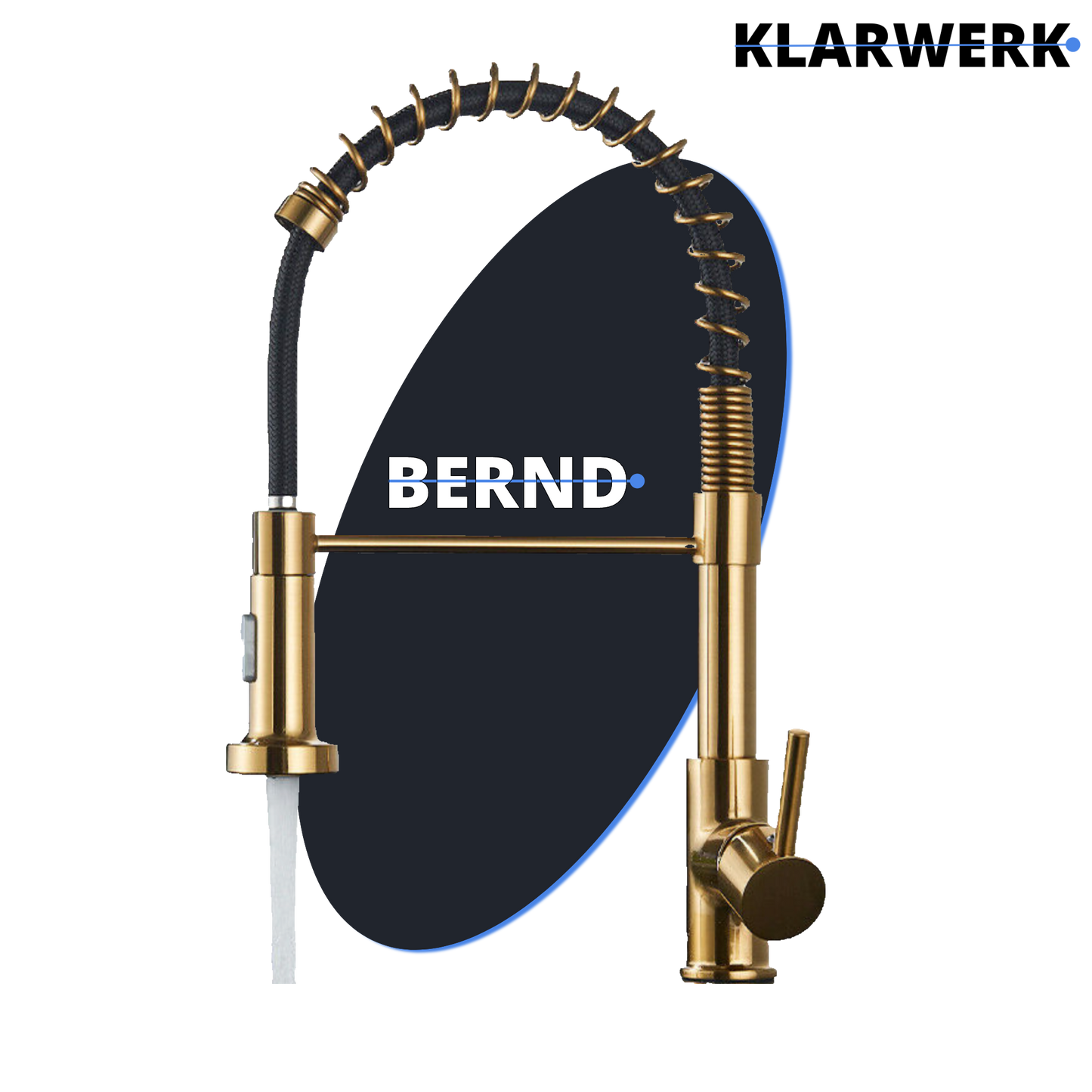 Flexible Küchenarmatur "Bernd" - Gold