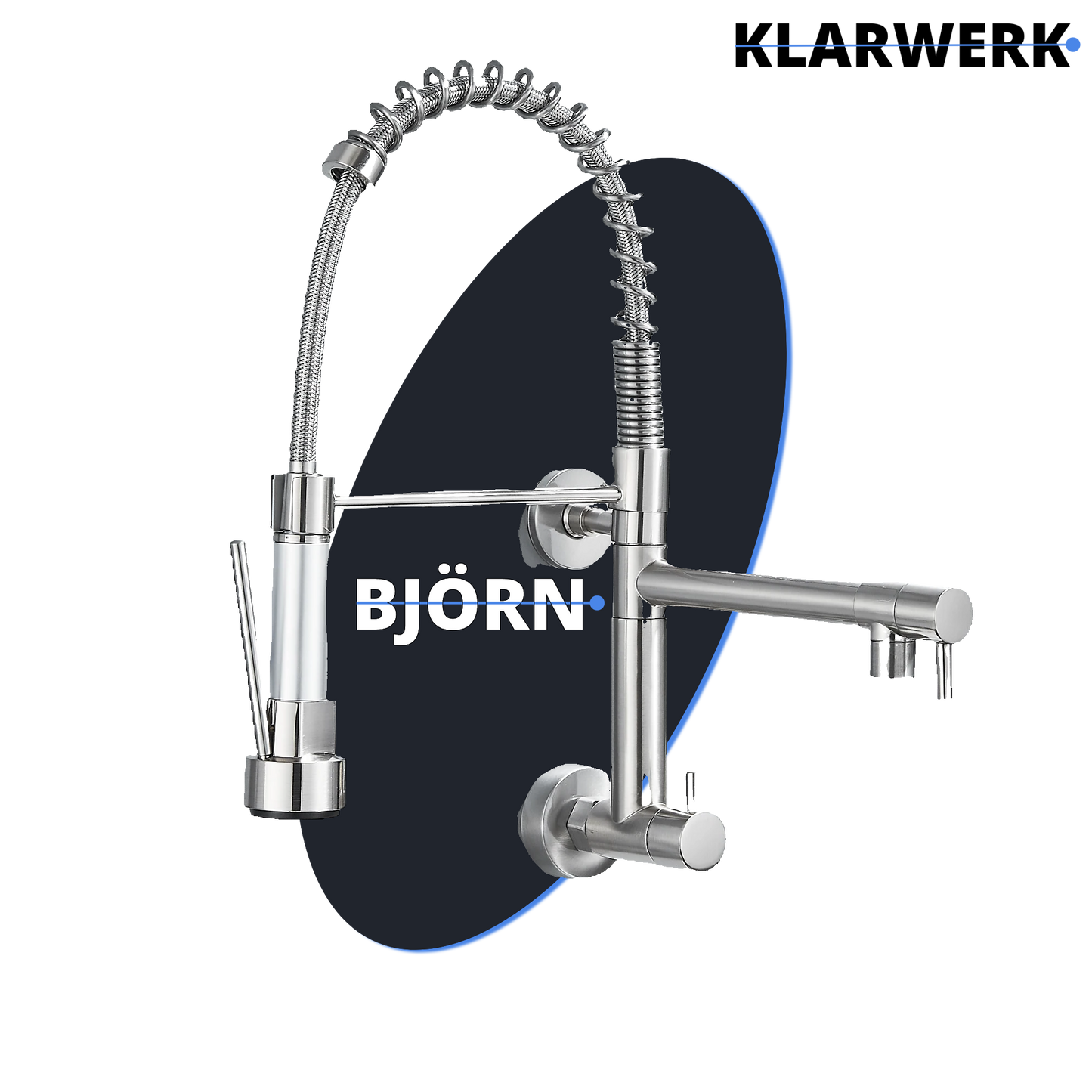 Gastronomie Wandarmatur (ohne Mischer, Einloch) "Björn" - Silber)
