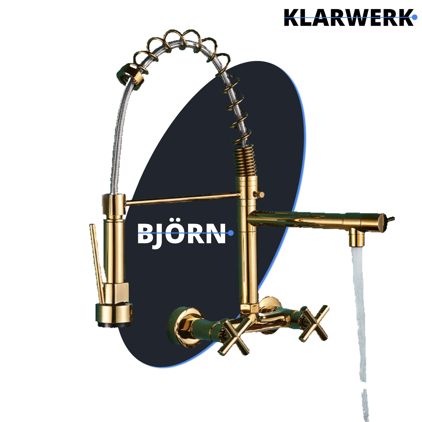 Gastronomie Wandarmatur "Björn" - Gold glänzend