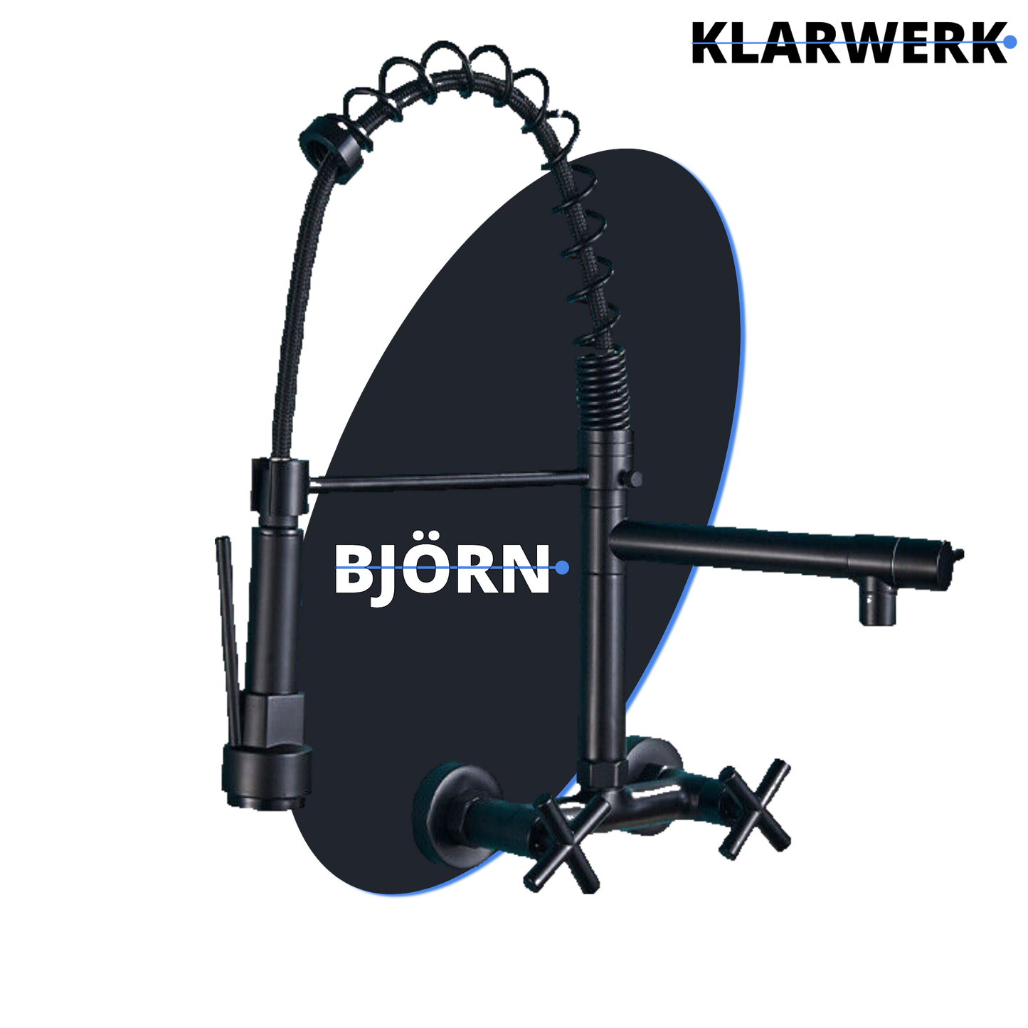 Gastronomie Wandarmatur "Björn" - Schwarz matt