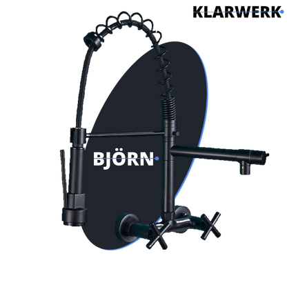 Gastronomie Wandarmatur "Björn" - Schwarz matt