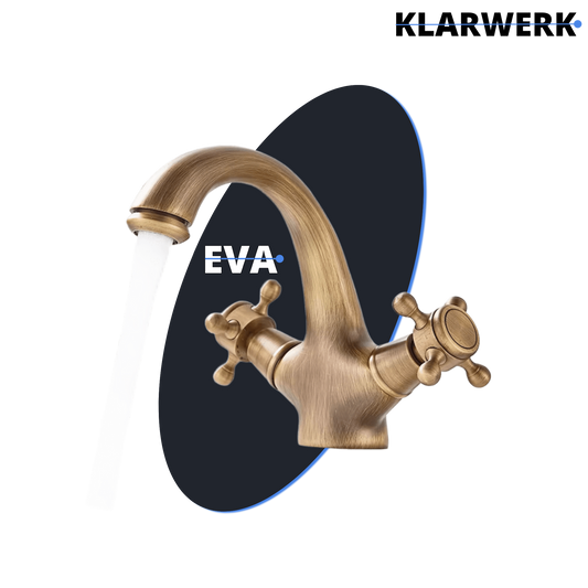 Retro-Badarmatur "Eva" - Gold Messing
