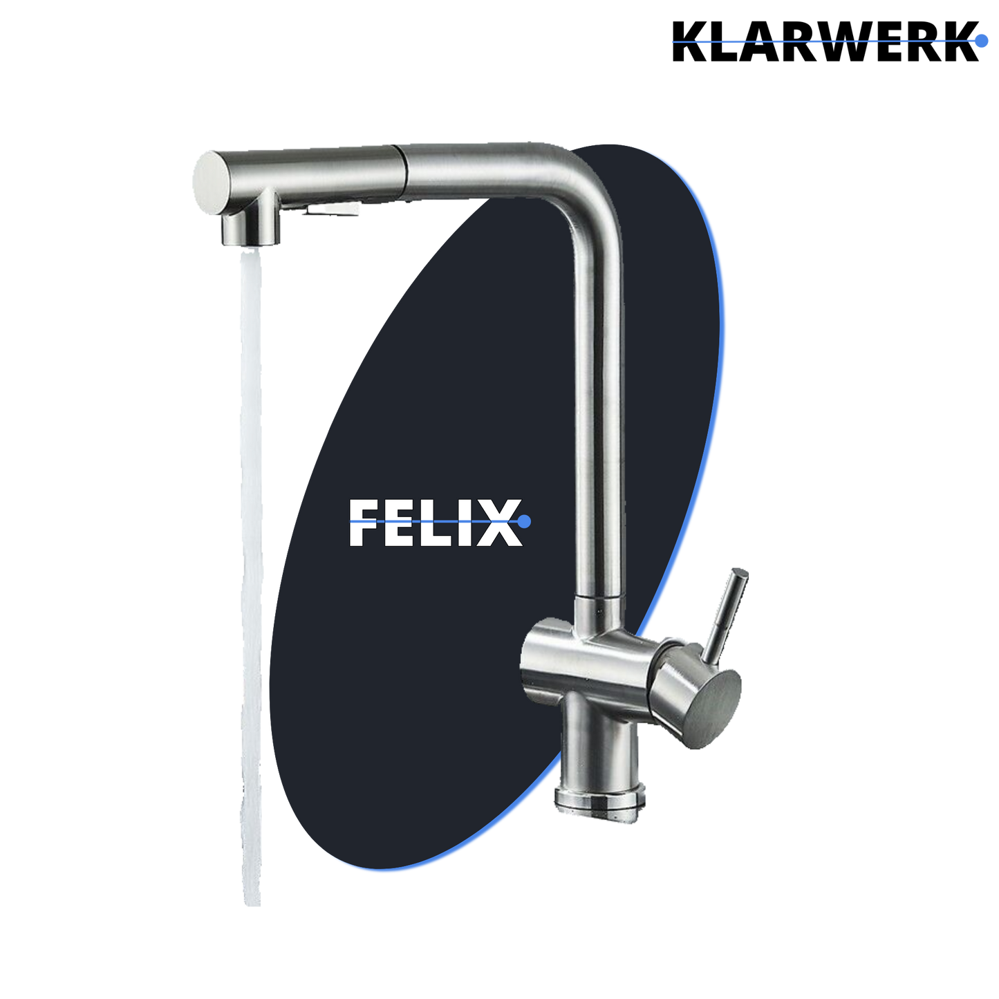 Ausziehbare Küchenarmatur "Felix" - Silber