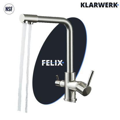 4 Wege Küchenarmatur "Felix" - Silber (gebürstet)
