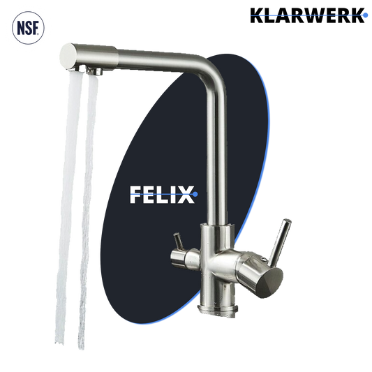 4 Wege Küchenarmatur "Felix" - Silber (gebürstet)