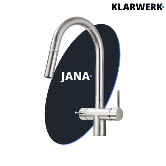 Ausziehbare 3 Wege Küchenarmatur "Jana" - Silber (gebürstet)